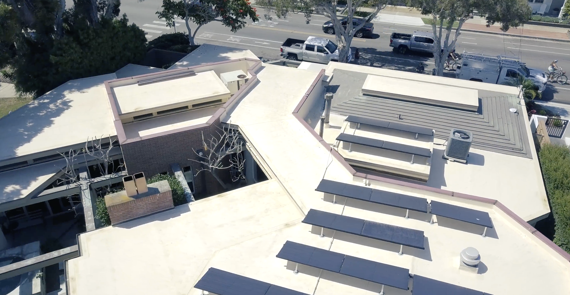 Private Residence in Coronado, California with durable Carlisle TPO that is perfect for solar panel installs.