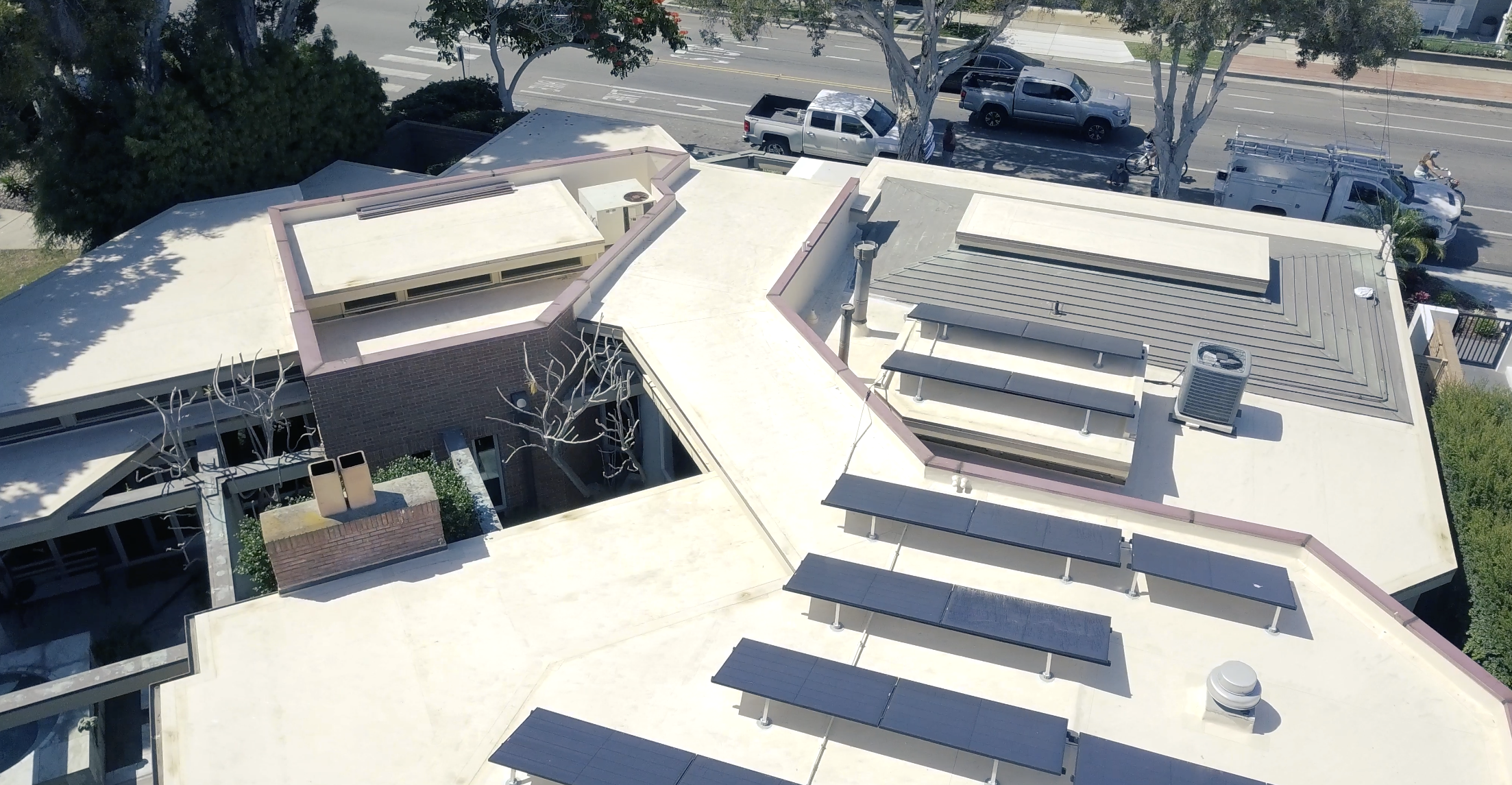 Flat roof install in La Jolla, CA
